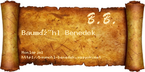 Baumöhl Benedek névjegykártya